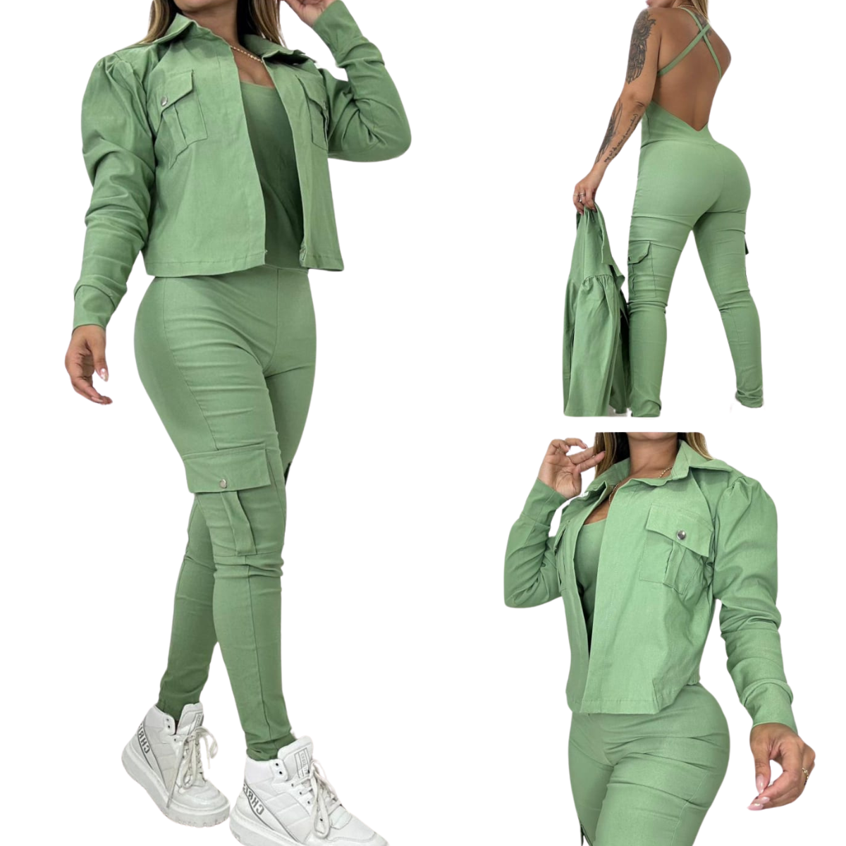 enterizo cargo y chaqueta mujer (talla única) comprar en onlineshoppingcenterg Colombia centro de compras en linea osc